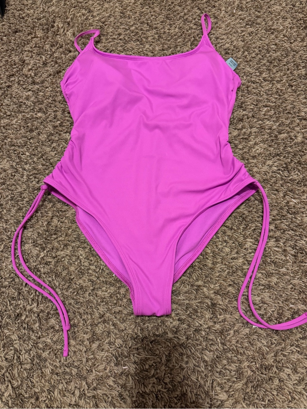 Shade & Shore Hot Pink Girls' One-Piece Swimsuit with Side Ties